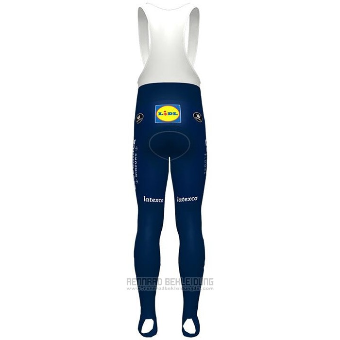 2021 Fahrradbekleidung Deceuninck Quick Step Blau Trikot Langarm und Tragerhose